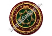 Masonic Regalia Swords Rounded Hands Embroidery Blazer Badge